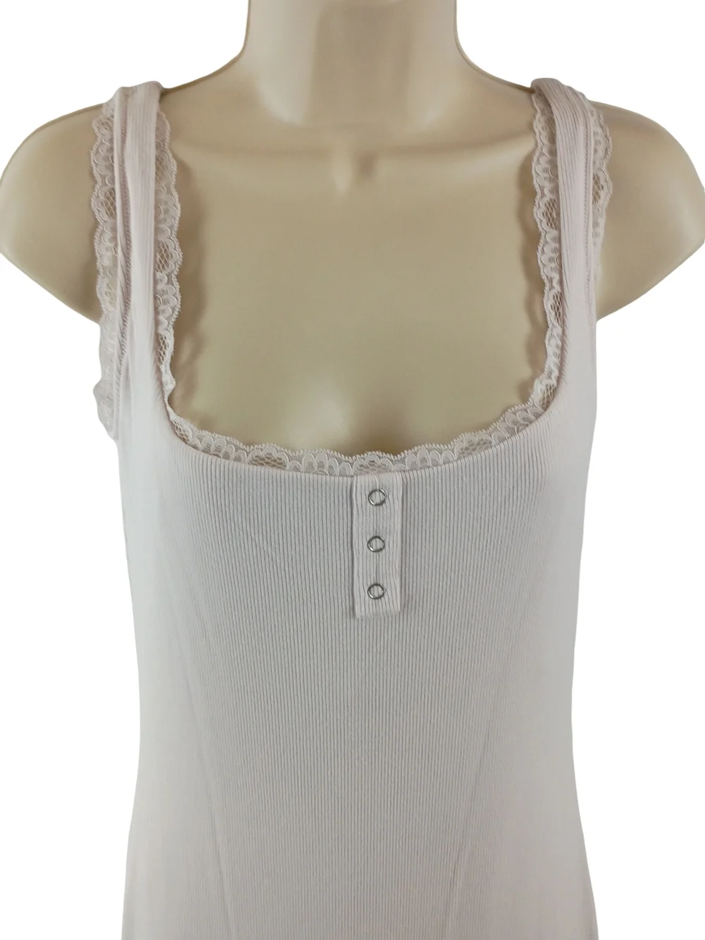 Popilush Lace-Trim Maxi Slip Dress in Pale Pink - Picture 3 of 11